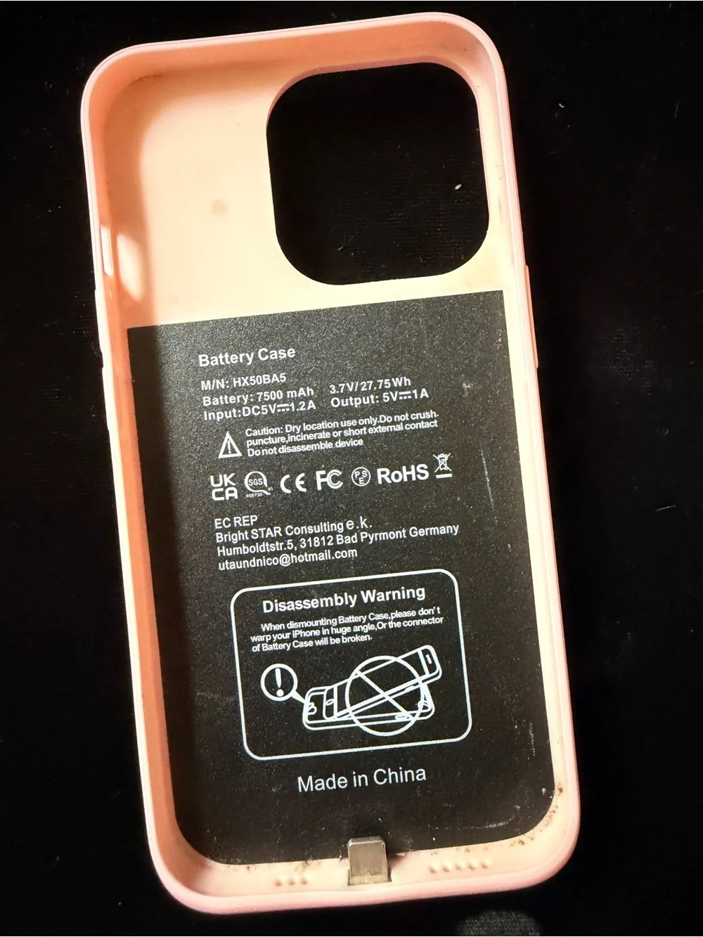 Battery Case for iPhone 13/13 Pro/14, 7500 mAh Smart Battery Case